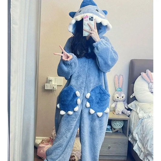 SnuggleFin Shark Hooded Onesie Pajamas